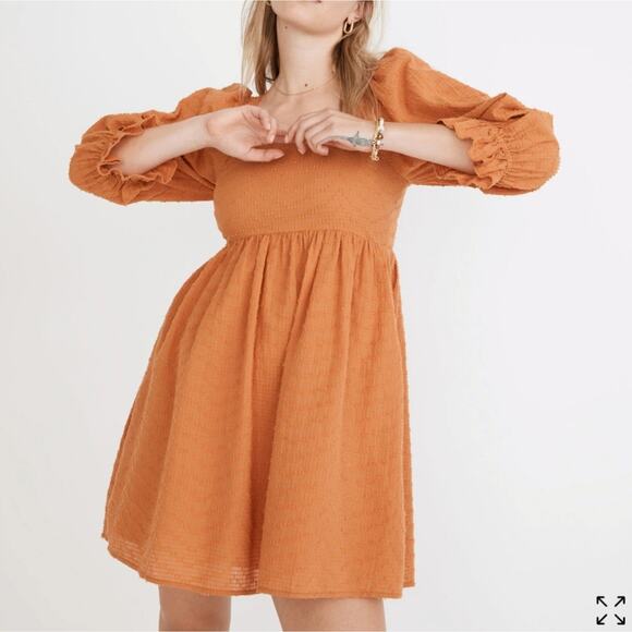 Madewell Dresses & Skirts - Madewell Puff-Sleeve Waisted Mini Dress